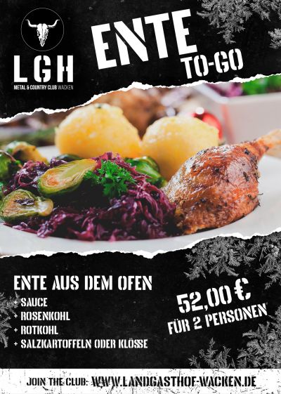 LGH Wacken - Flyer Ente To-Go, Weihnachtsessen zum Mitnehmen